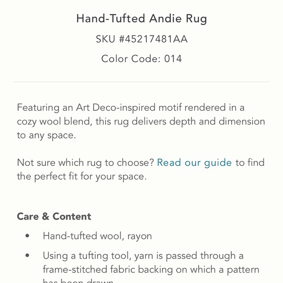 Anthropologie Andie Rug in Neutral * - Picture 2 of 6